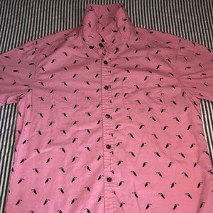 Pink button up shirt